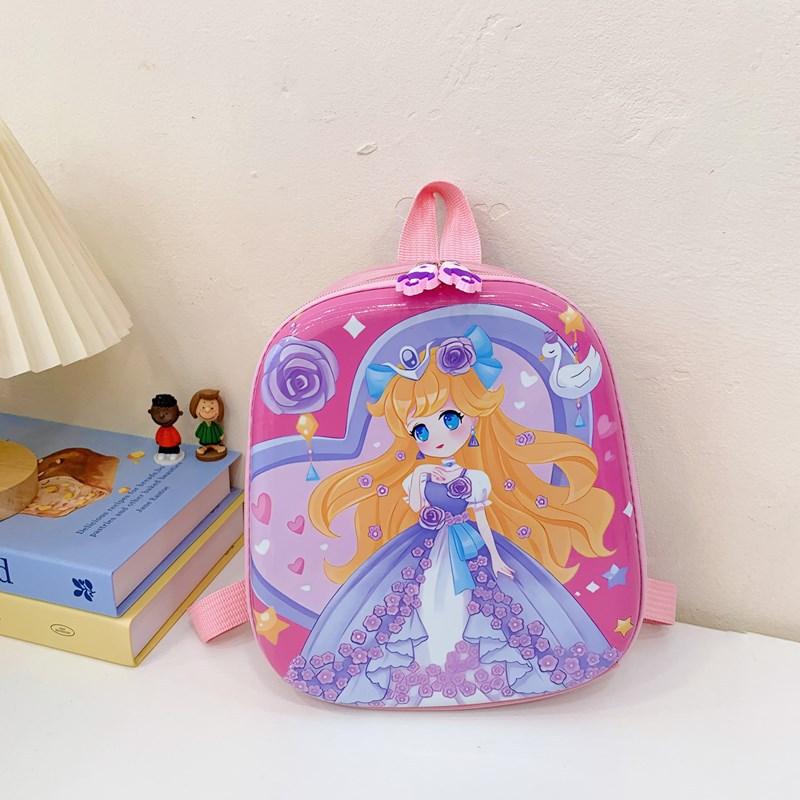 Cute Princess Backpack Cute Fun Cartoon Kindergarten Primary School Students Schoolbag Tide Children S Backpack розовый