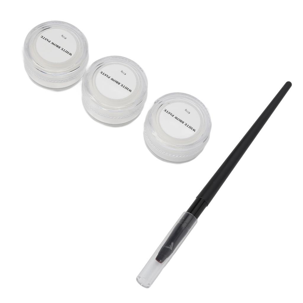 3PCS Eyebrow Mapping Paste Kit with Brush Washable Clear Lines Microblading Brow Paste 30g