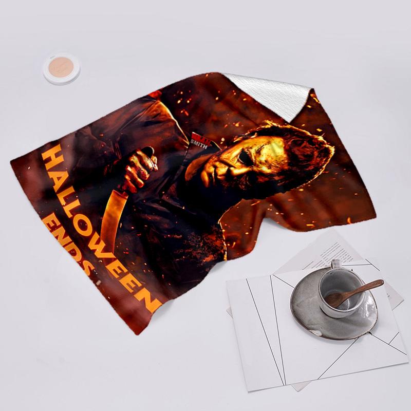 proof beach towel with The Revenge of Michael Myers pattern - soft,absorbent,quick-drying,machine washable - perfect for swimming,camping,bathing