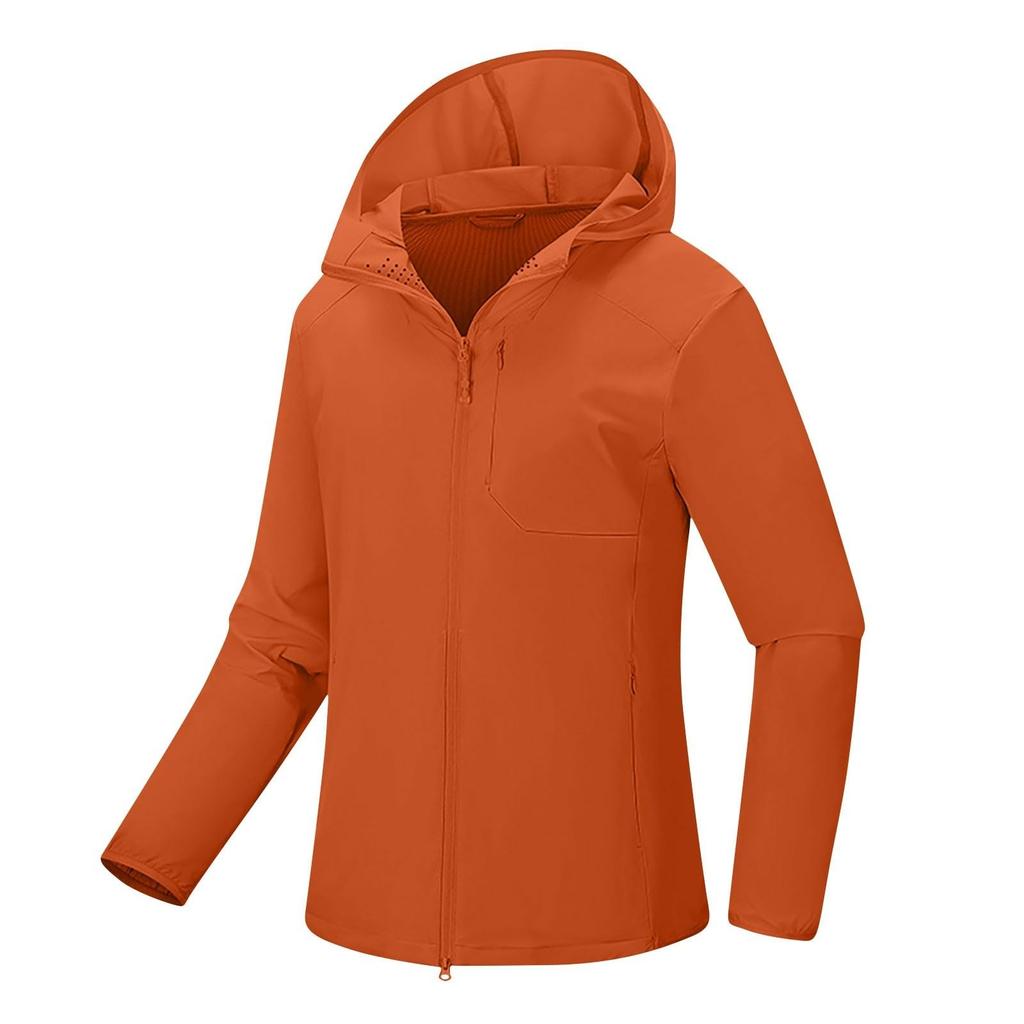 Women's Loose Casual Fashionable Outdoor Solid Color Windproof Waterproof Jacket Jacket