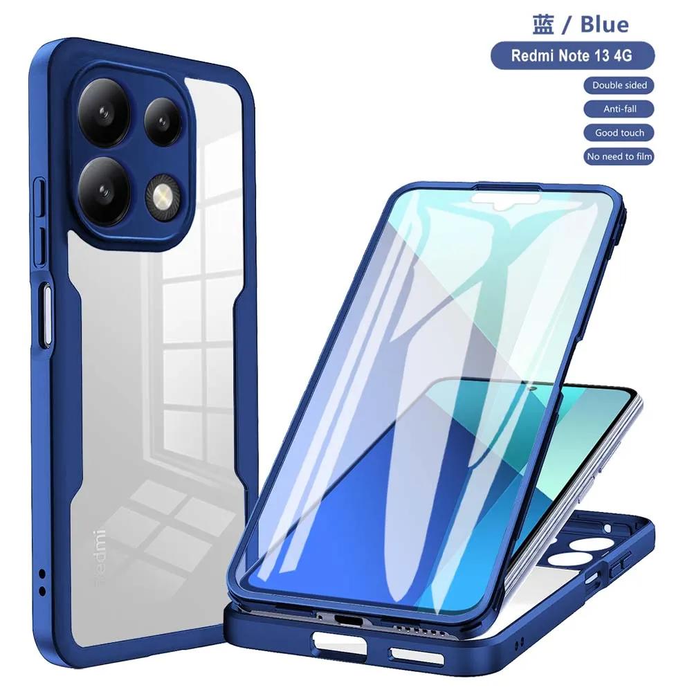 Phone Case For Redmi Note 13 12 11 10 9 Pro 12s 11s 10s 10C 12C 13C 360 Full Body Screen Protector Shockproof Phone Cover