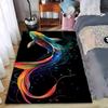 Colorful Koi Fish Pattern Carpet with Black Background for Home Decor Suitable for Use As an Anti-slip for Living Room Bedroom Sofas