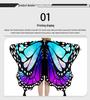 Rotating Butterfly Shawl: Halloween Belly Dance Gradient Wings Cloak