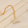 Stainless Steel Chain Imitation Shell Mermaid Tail Lucky Pendant Necklace Valentine's Day Gift For Girlfriend Jewelry Gifts
