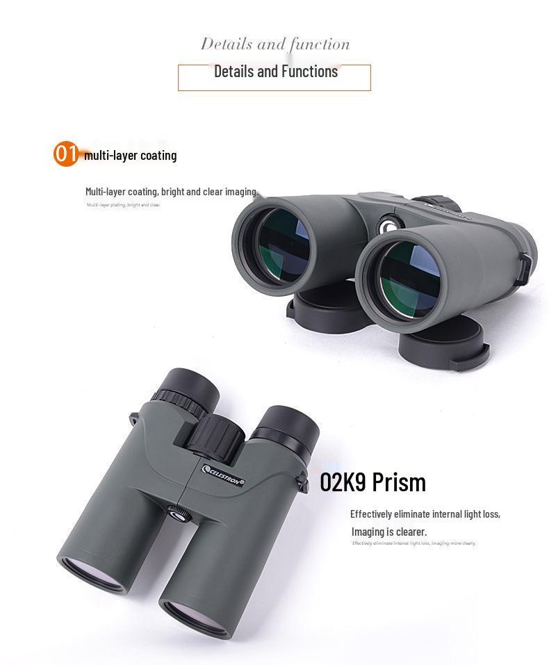 Boyue 8x42 HD Fernglas - Hohe Vergrößerung, Schwachlicht, Stickstoffgefüllt, Wasserdichte Outdoor-Wanderausrüstung.