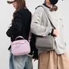 Solid Color Handbag Travel Crossbody Bag Lightweight Water-Repellent Nylon Bag Women's Shoulder Bag