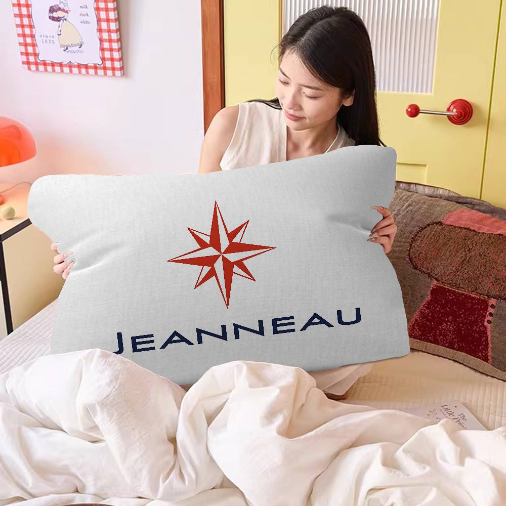 J-JEANNEAU-U Logo Cartoon Pillow Towels- Single Quick-Dry Polyester Pillowcase Pillow Core Cover Breathable