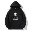 Skull and Letter Print Hoodie Casual Sports Outdoor Pullover Long-sleeved Fun Pattern Sweatshirt Unisex Holiday Gift