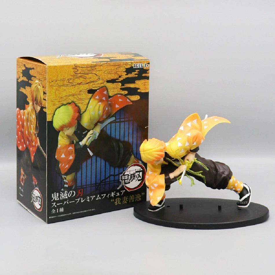 Hot 14-22cm Demon Slayer Anime Figure Tanjirou Agatsuma Zenitsu Kyoujurou Action Figural PVC Model Collection Toy for Kids Gifts