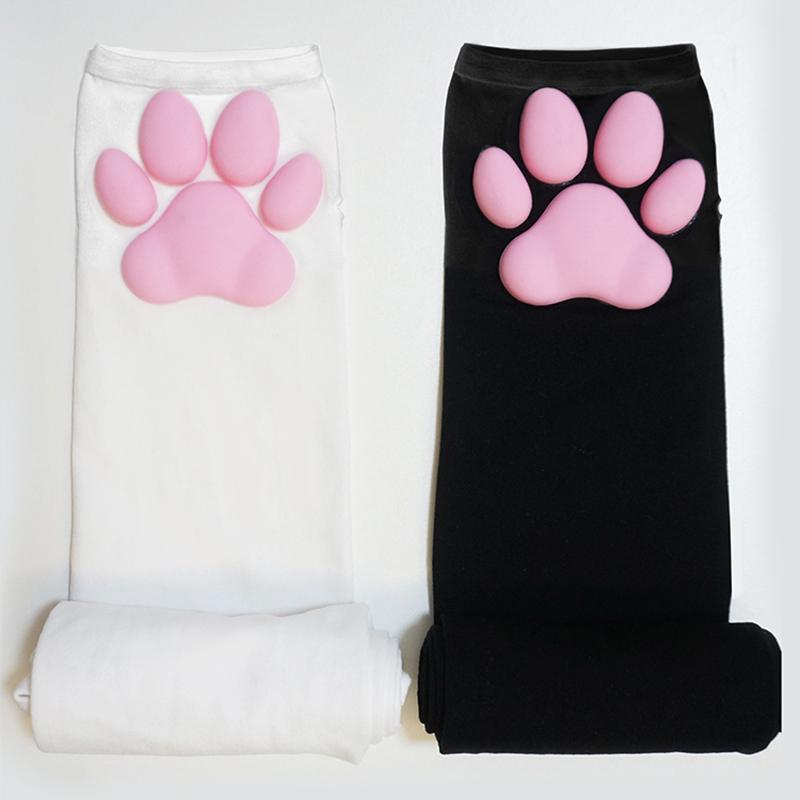 1Pair Cat Claw Sun Protection Sleeves Women Girls Cute Fingerless Cat Paw Pawpads Gloves Lolita Cosplay Halloween Party Mittens