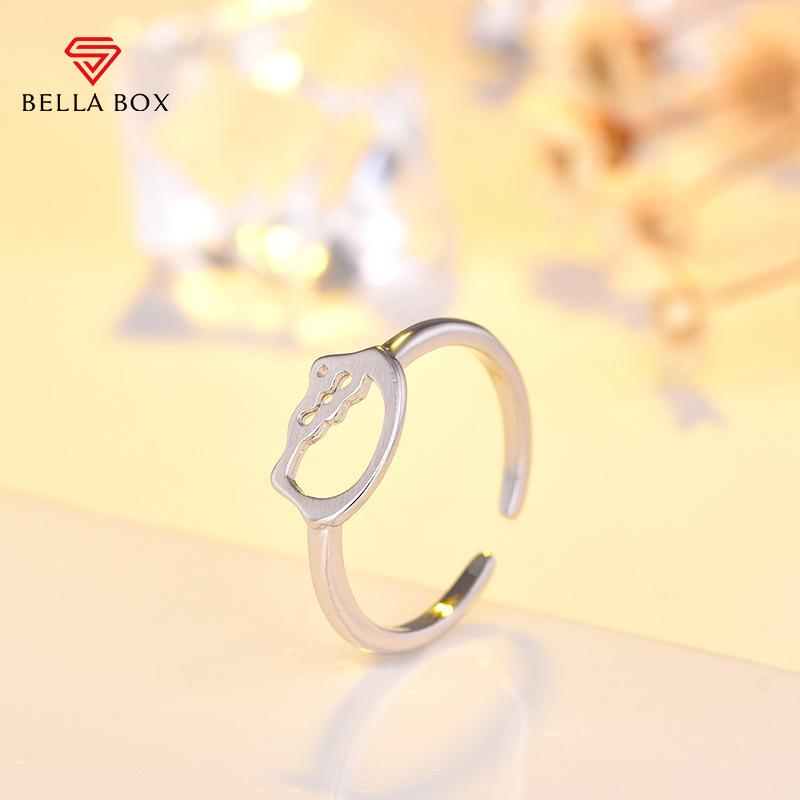 BELLA BOX New Hello Cute Kitty Cat Ring For Women, Cartoon Index Finger Plain Ring, Loose-mouth Ring, Festival Gift