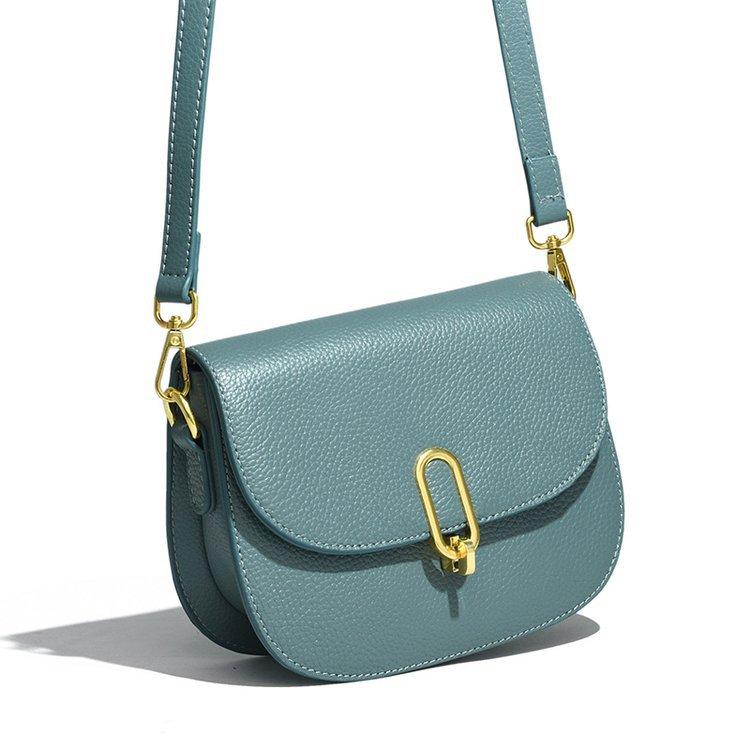Leder Kleine Tasche Damen High-End Textur Nische Leder Damen Tasche Achsel Satteltasche Einzelne Schulter Umhängetasche