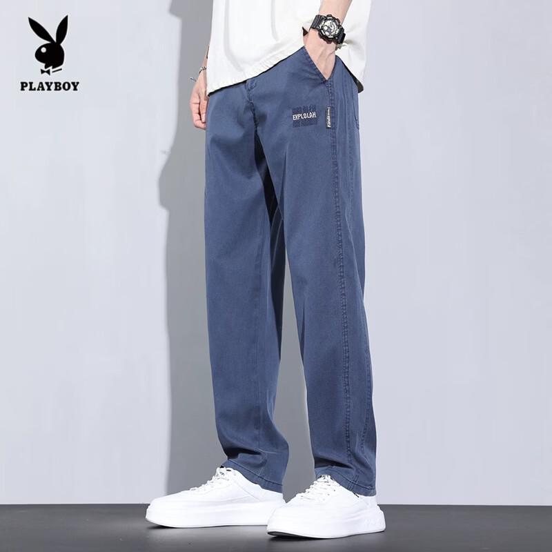 Playboy Men s Ice Silk Straight-Leg Casual Pants 2XL
