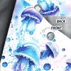 1PC Watercolor jellyfish pattern printed shower curtain, waterproof, with 12 hooks, bathroom showers, bathtub, home use