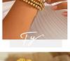 Elegant Gold Beaded Stainless Steel Bracelet for Women - High-End Minimalist Design