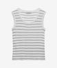 Mind Bridge Women [W] Striped Ivory Knit Sleeveless