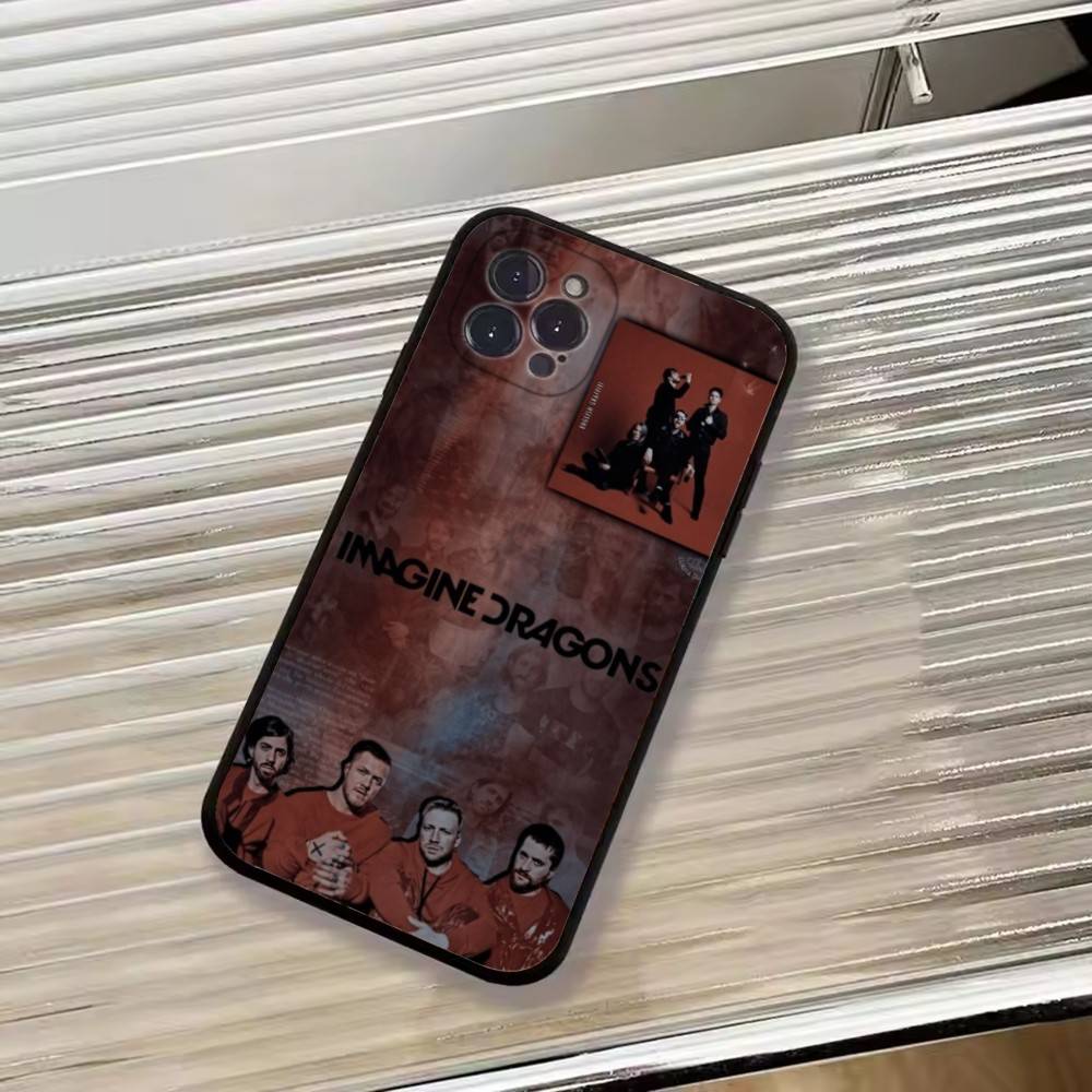 Band Imagine D-Dragons Phone Case For iPhone 17,16,15,14,13,12,11 Plus,Pro Max,XS,Soft Black Cover