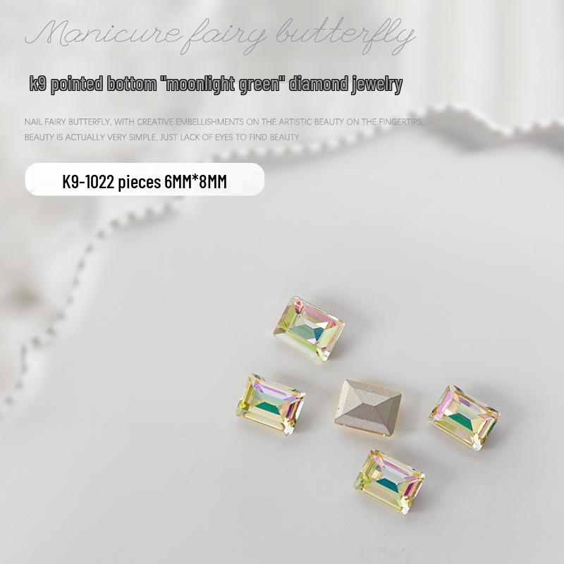 

Украшения для нейл-арта K9: Стразы Сердце и Прямоугольник, Косое Сердце, Стразы AB, Персиковое Сердце, Толстый Квадрат, Лунный Зеленый - 2 шт.