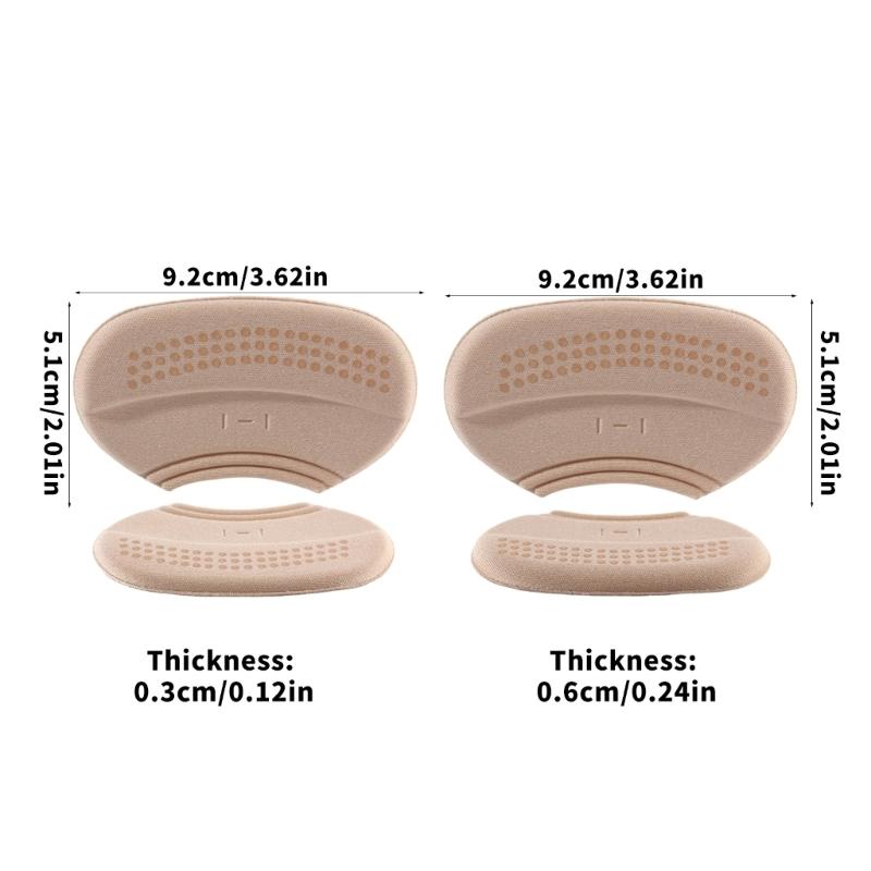 10 Pairs Adhesive Heel Cushions for Oversized Shoe Blisters Prevention Heel Grips Pad for Men Women Leather Shoe