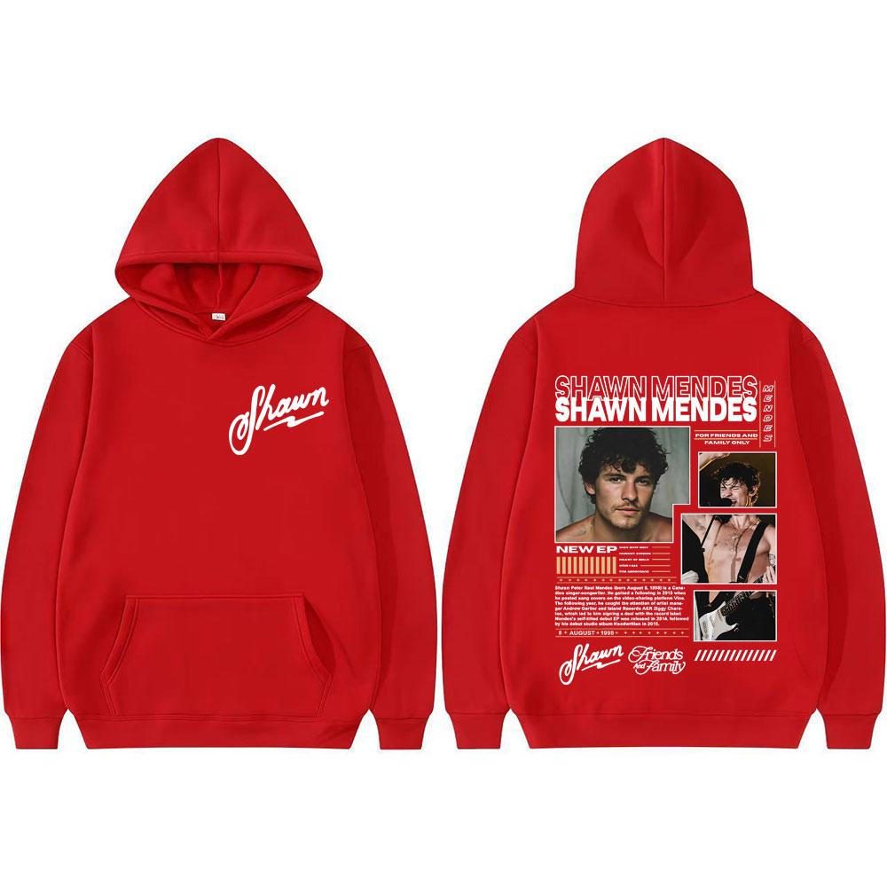 Singer Shawn Mendes Album Tour 2025 Merch Hoodie Men's Clothing Harajuku Street Retro Gothic Sweatshirt Casual Oversized Hoodies