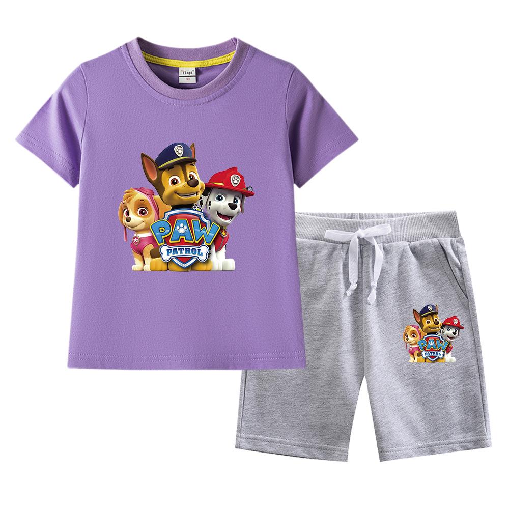 Paw Patrol Summer 2023 Kids' Cotton T-shirt & Shorts 2-Piece Set