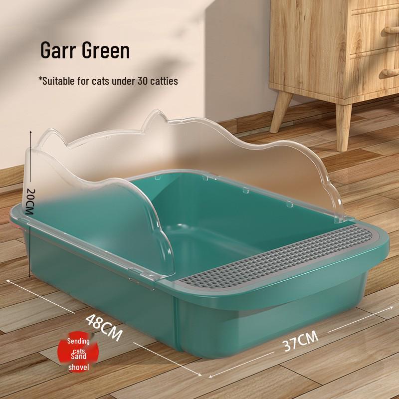 Extra Stor Halvsluten Kattlåda med Anti-Spårningsdesign