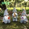 3Pcs Resin Faceless Elf Figurines American Country Style Garden Crafts Desk Entryway Potted Plant Decorations