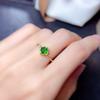 Retro Emerald Zircon Crystal Women's Fashion Jewelry Creative Geometric Niche Ring