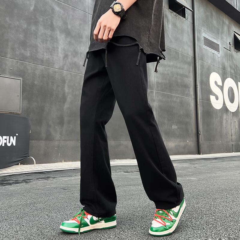 SWAMP AREA Herren K005 Slim Straight Flare Jeans