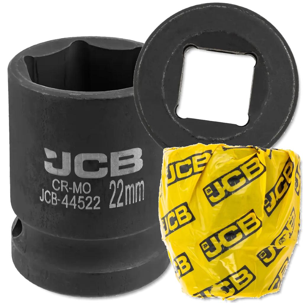JCB Impact Socket 1/2" 22mm 6-Point Cr-Mo Socket Wrench