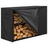 Firewood Rack Cover with Waterproof 420D Oxford Cloth and Convenient Doublesided Zipper for Garden and Patio Use