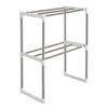 2-Layer Microwave Oven Shelf Stainless Steel Kitchen Detachable Rack Kitchen Organize Tableware Shelves Home Storage Rack Holder