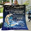 To My Daughter Plush Butterfly Quilt Blanket,Flannel Blanket Throw Blanket for Living Room Bedroom Bed Sofa Gift for Daughter
