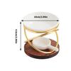 Wax Melt Warmer With Wood Base Candle Holder Large Capacity Essential Oil Burners For Aromatherapies And Relaxation
