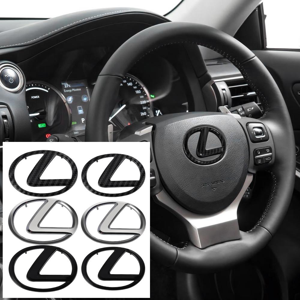 2026 Autocollants Intérieurs Chauds Autocollant Badge Central de Volant de Voiture Couvercle Garniture Décoration Accessoires Auto Pour Lexus CT200H ES350 GX46