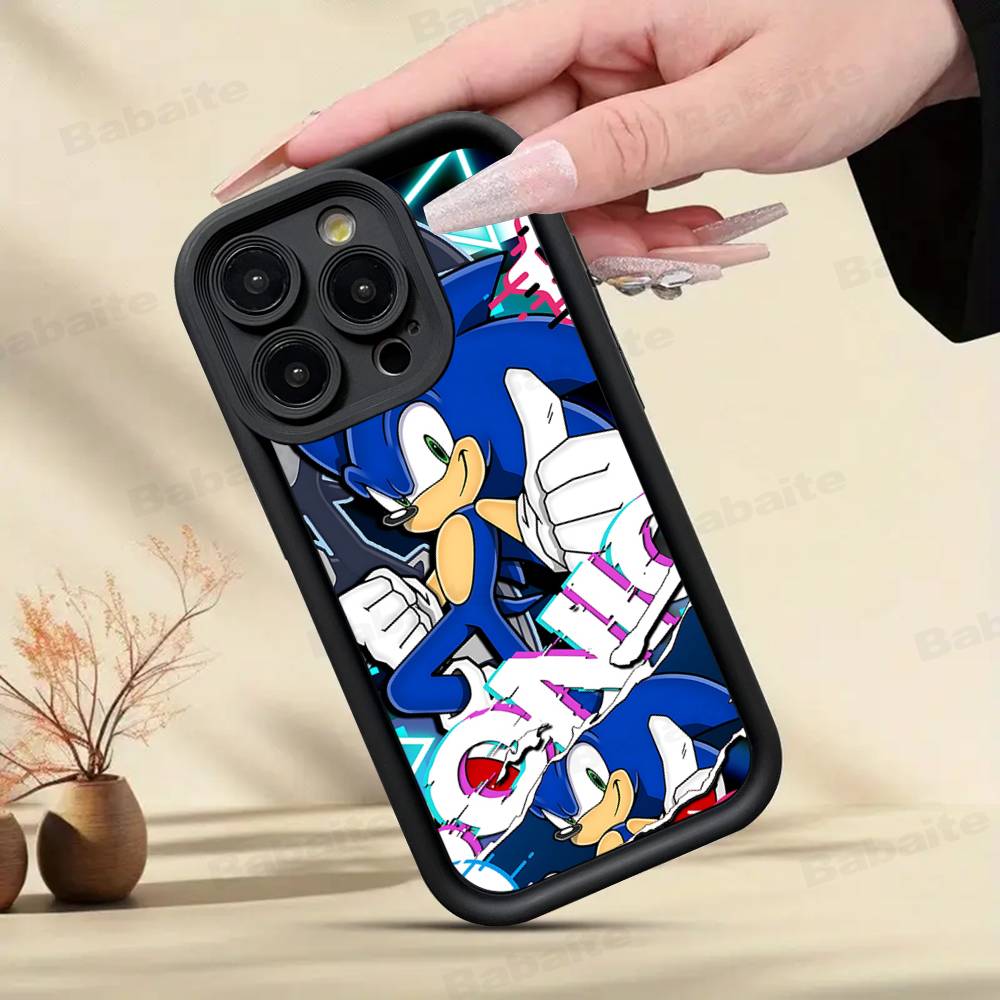S-SonicS Anime Phone Case For IPhone 17 16 15 14 13 12 11 Pro Max Anti Drop Soft Cover