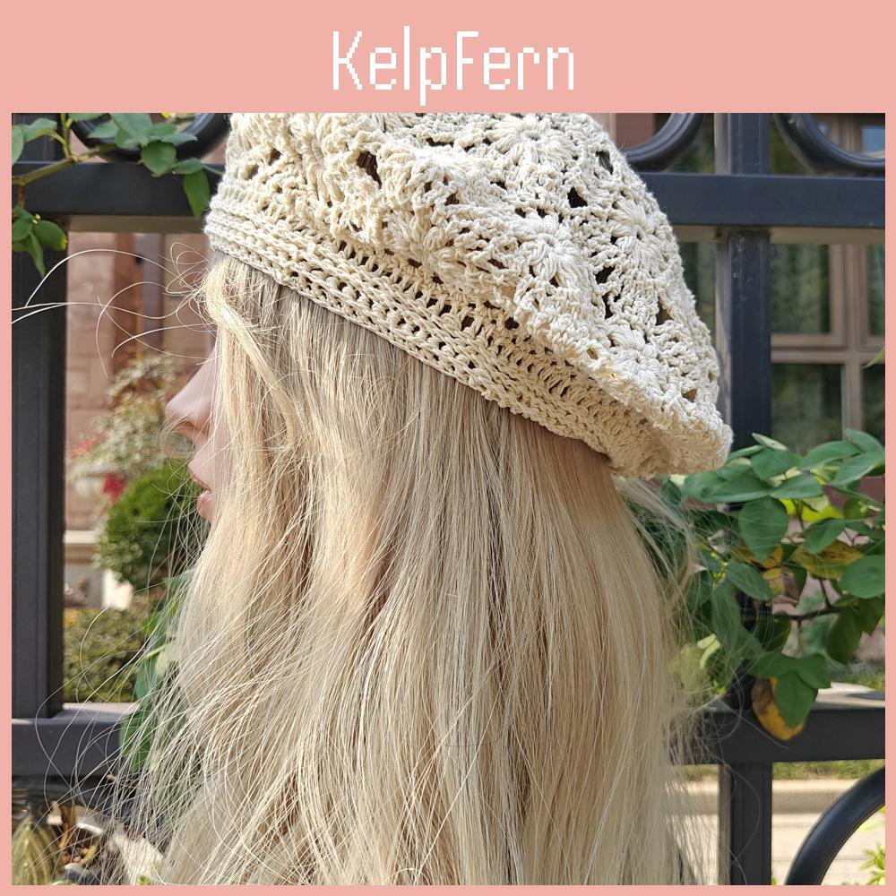 Vintage French Style Knit Beret Hat With Breathable Polyester For Art Lovers Summer Fashion
