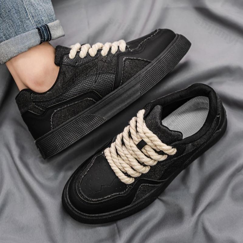 Fashion Men's Sports Casual Canvas Shoes 2025 Spring New Comfortable Versatile Fashion Trend Shoes Thick Soled Low Top Chunky sneakers