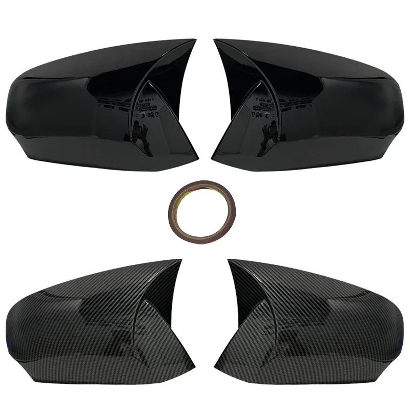 New Bat Style High Quality Abs Plastic 2 Pieces Mirror Covers Caps RearView Case Gloss Black For Renault Fluence 2010-2016