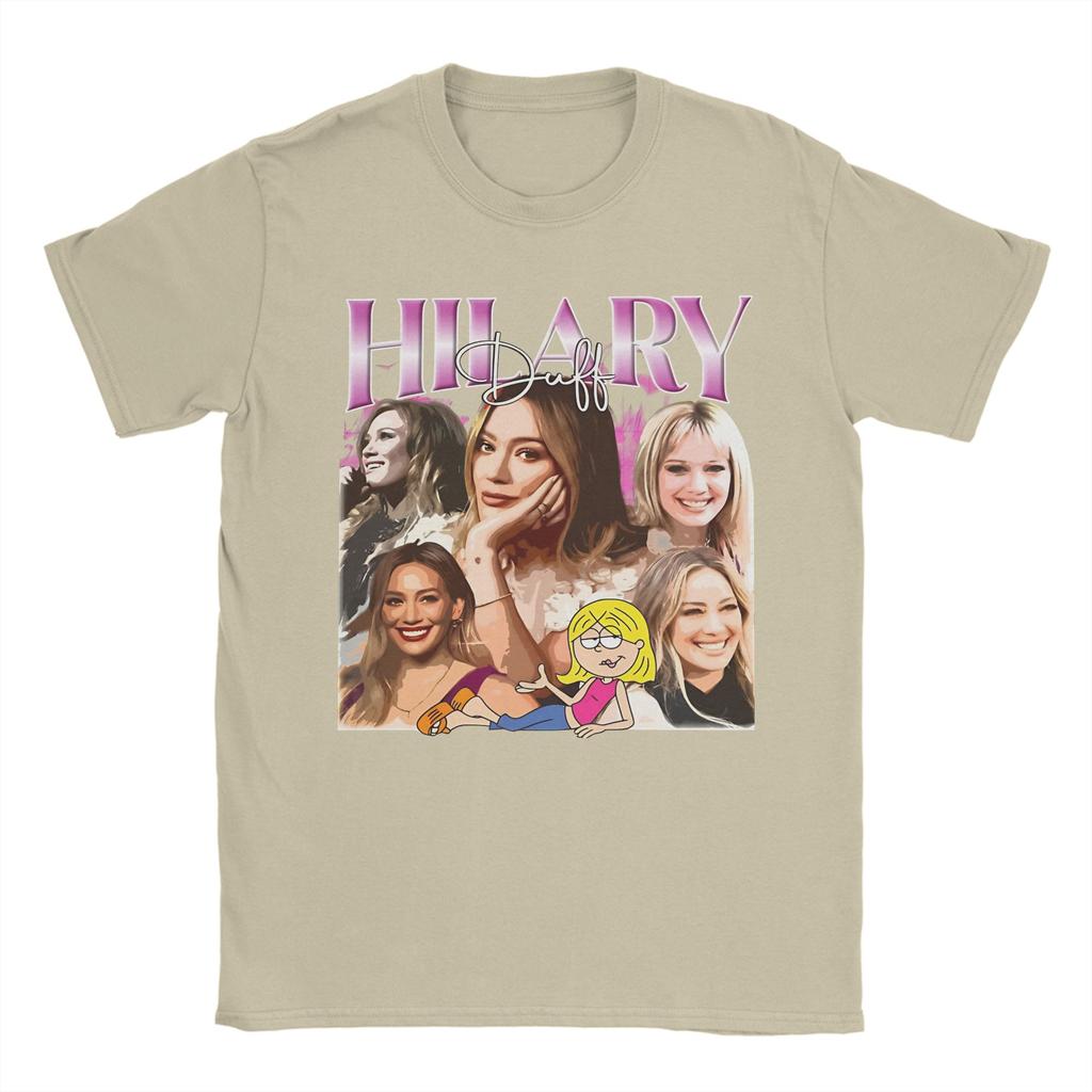 Unisex Vintage Hilary Duff Musician 2026 Tour T Shirts 100 Cotton Tops Fashion Short Sleeve Crew Neck Tees Summer TShirts
