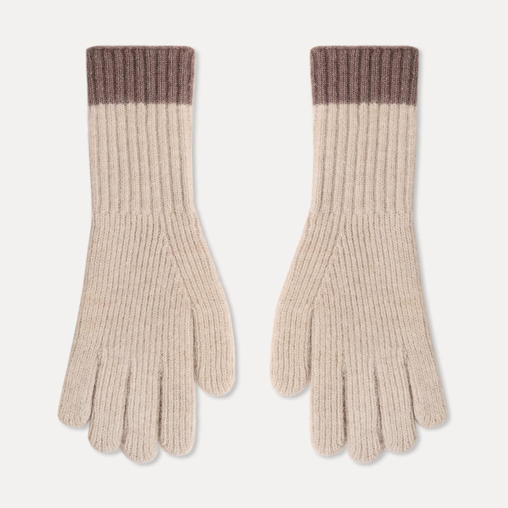 Color block knit gloves_MIAAGFV19C