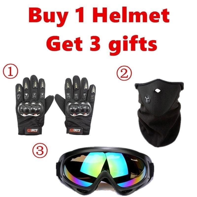 Off-road Mountain Full Face Men Motorcycle Helmet Racing Helmet  Free Gift Goggles Mask Glove
