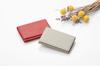 Corale Business Card Genuine Prism Holds 50 Simple and Stylish Women's Holder, Leather, Cards, (Grey Beige)