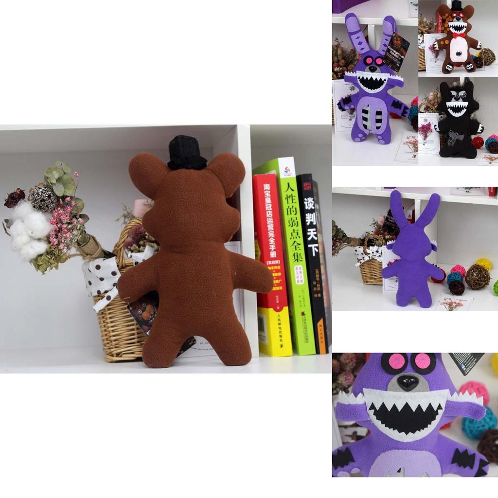 Fnaf Five Nights At Freddy's Plushie Toy Soft Purple Brown Black Bear Xmas Gift