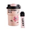 High-value Coffee Cup, 316 Stainless Steel Thermos Cup, Light Luxury, High-end Cartoon, Cute Companion Thermos Cup