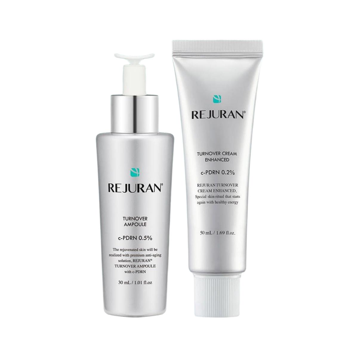 REJURAN Turnover Ampoule & Turnover Cream Enhanced 2-Piece Set Intensive Skin Revitalizing & Hydrating Duo 30ml + 50ml