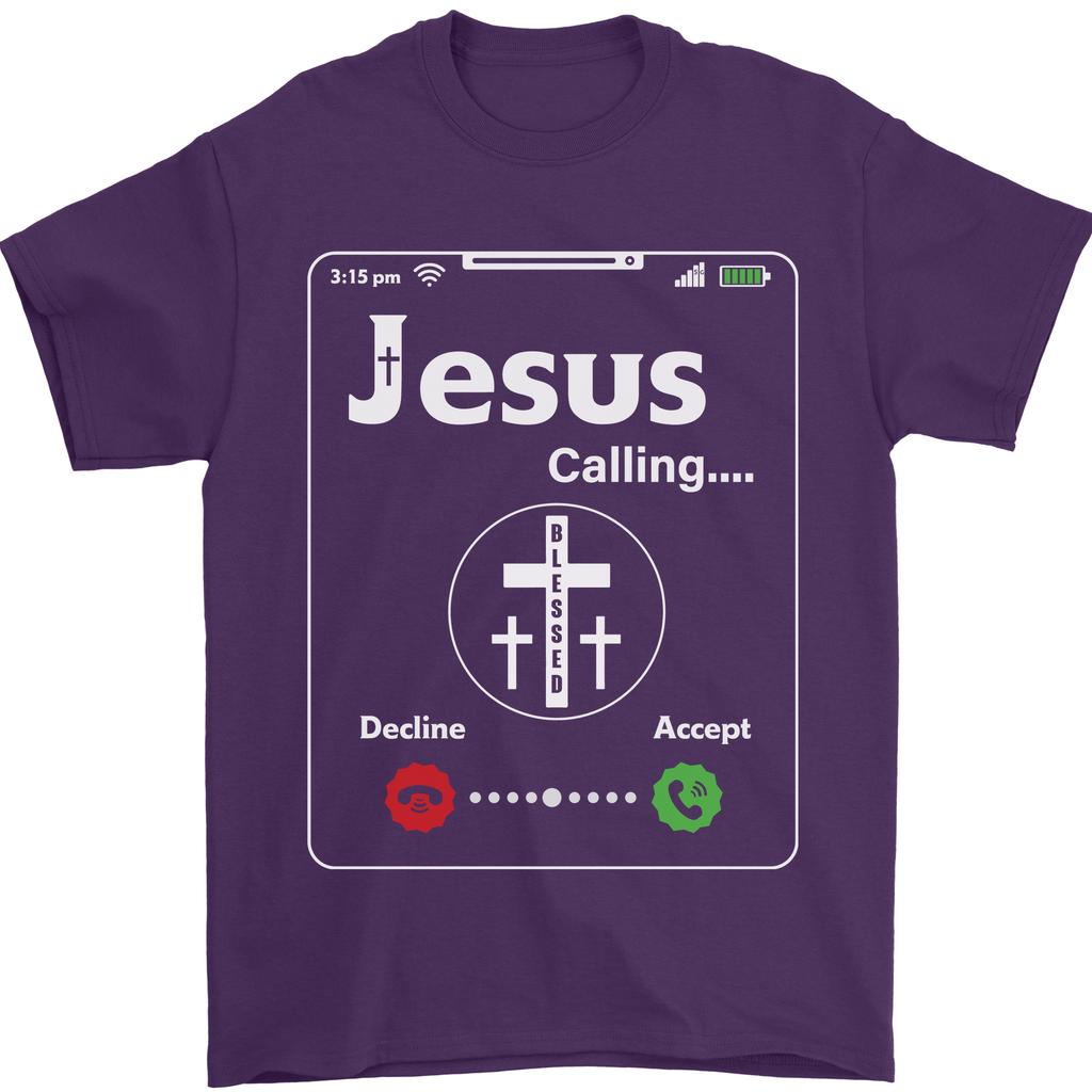 Jesus Is Calling Christian Christianity Unisexs TShirt 100 Cotton