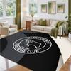 Derby County Football Design Crystal Velvet Rug Soft Decorative Mat for Bedroom Entrance