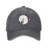 Joke Bear Cartoon Dancing Baseball Cap Vintage Distressed Denim Washed Cute Sun Cap Unisex Women Outdoor Workouts Adjustable Hat