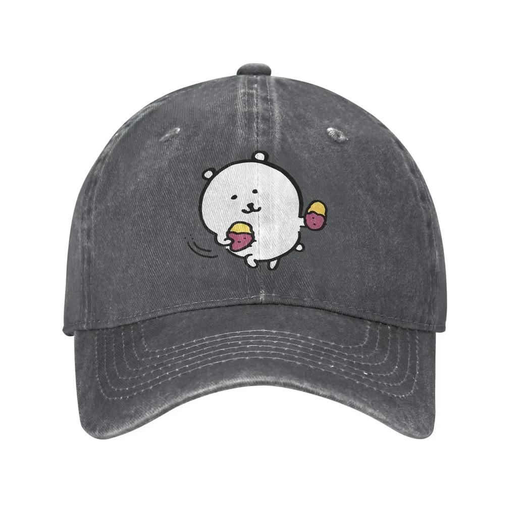 Joke Bear Cartoon Dancing Baseball Cap Vintage Distressed Denim Washed Cute Sun Cap Unisex Women Outdoor Workouts Adjustable Hat